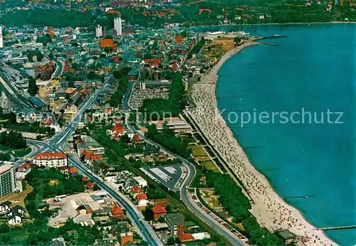 AK / Ansichtskarte Eckernfoerde Stadtpanorama Strand Eckernfoerde