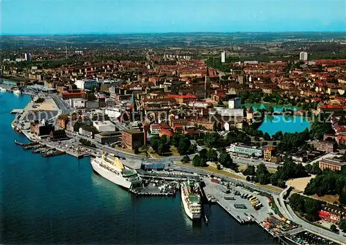 AK / Ansichtskarte Kiel Oslo Kai Faehrschiffe Innenstadt Kiel