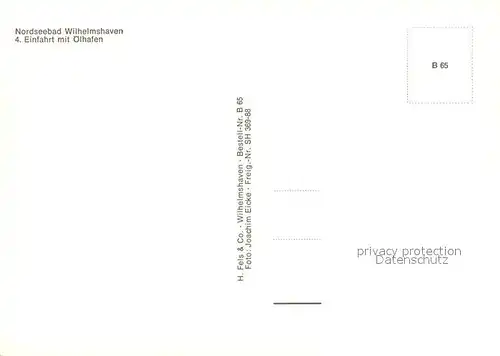 AK / Ansichtskarte Wilhelmshaven Einfahrt mit oelhafen Wilhelmshaven