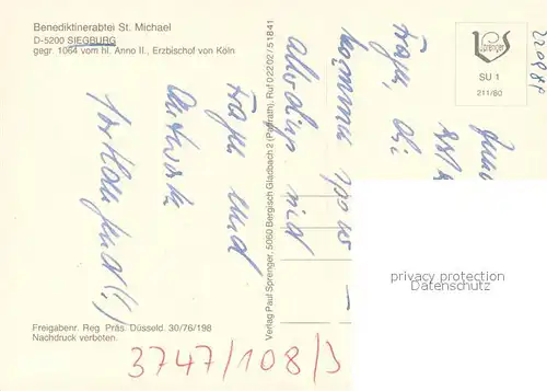 AK / Ansichtskarte Siegburg Benediktinerabtei St. Michael Michaelsberg Siegburg