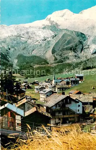 AK / Ansichtskarte Saas Fee mit Feegletscher und Alphubel Saas Fee