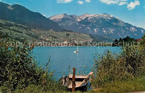 AK / Ansichtskarte Sarnen_OW am Sarnersee mit Pilatus 