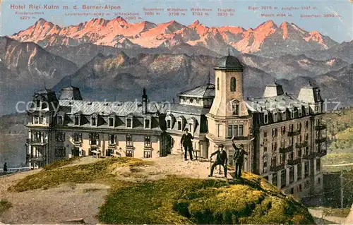 AK / Ansichtskarte Rigi_Kulm Hotel Rigi Kulm mit Berner Alpen Rigi_Kulm