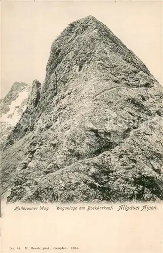 AK / Ansichtskarte Heilbronner_Weg Weganlage am Bockkarkopf Allgaeuer Alpen Heilbronner Weg