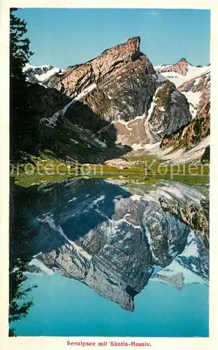 AK / Ansichtskarte Seealpsee_Saentis_IR Panorama mit Saentis Massiv 