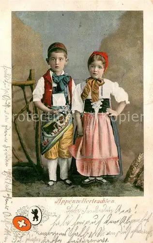 AK / Ansichtskarte Appenzell_IR Appenzeller Trachtenkinder Appenzell IR
