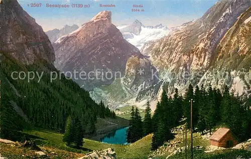AK / Ansichtskarte Seealpsee_Saentis_IR Panorama mit Rosszahn 
