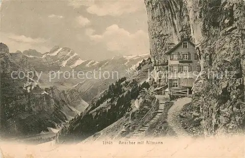 AK / Ansichtskarte Aescher Wildkirchli_IR mit Altmann 