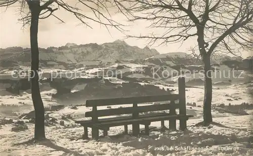 AK / Ansichtskarte Appenzell_IR Schaeflisegg Saentisgebirge Appenzell IR