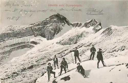AK / Ansichtskarte Saentis_AR mit Gyrenspitz Saentis_AR