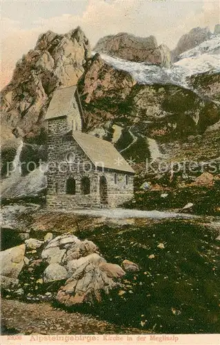 AK / Ansichtskarte Meglisalp_1520m_Altmann_AR Kirche Alpsteingebirge 