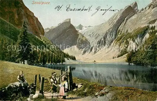 AK / Ansichtskarte Seealpsee_Saentis_IR Seepanorama 