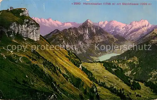 AK / Ansichtskarte Hohenkasten_Hoher_Kasten_1799m_IR Panorama mit Saembtissee 