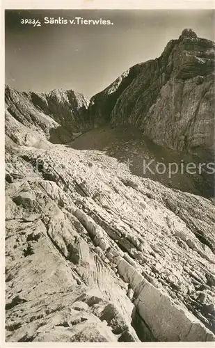AK / Ansichtskarte Saentis_AR Blick von Tierwies Saentis_AR
