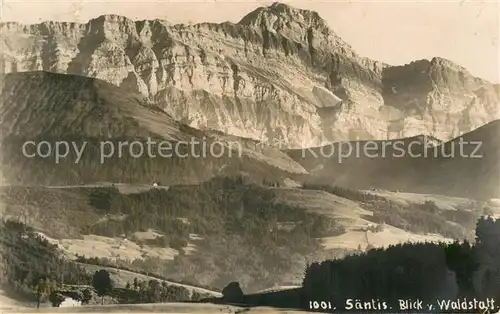 AK / Ansichtskarte Saentis_AR Blick von Waldstatt Saentis_AR