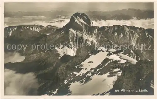 AK / Ansichtskarte Altmann_2436m_IR Blick vom Saentis 