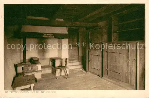 AK / Ansichtskarte St_Petersinsel Wohnstube St_Petersinsel