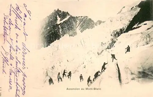 AK / Ansichtskarte Mont_Blanc__Montagne Bergsteiger Panorama 