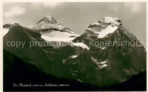 AK / Ansichtskarte Uri Rotstock_2932m_UR mit Schlieren 