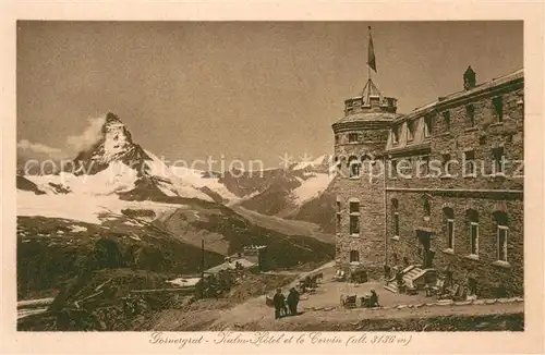 AK / Ansichtskarte Gornergrat_Zermatt_VS Kulm Hotel et le Cervin 