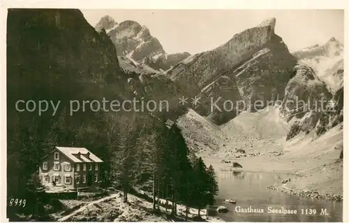 AK / Ansichtskarte Seealpsee_Saentis_IR Gasthaus Seealpsee 