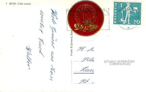 AK / Ansichtskarte Sion__Sitten_Seduno_VS Vue partielle avec Chateau 