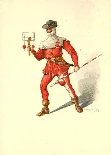 AK / Ansichtskarte Bern_BE Standeslaeufer von Schwyz Kostuem des XV Jhdts Schweizerisches Postmuseum Bern Bern_BE