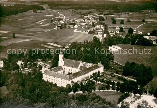 AK / Ansichtskarte Schoenegg_Dietramszell Fliegeraufnahme Gesamtansicht und Kloster Dietramszell Schoenegg Dietramszell