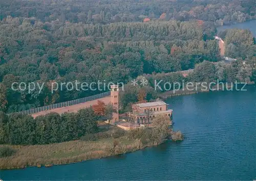 AK / Ansichtskarte Sacrow_Potsdam Fliegeraufnahme Heilandskirche Sacrow Sacrow Potsdam