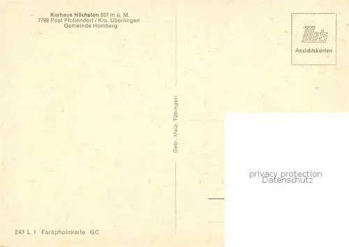 AK / Ansichtskarte Homberg_Stockach Kurhaus Hoechsten Homberg_Stockach