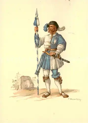 AK / Ansichtskarte Bern_BE Standeslaeufer von Luzern Kostuem des XVI Jhdts Aus dem schweizerischen Postmuseum in Bern Bern_BE