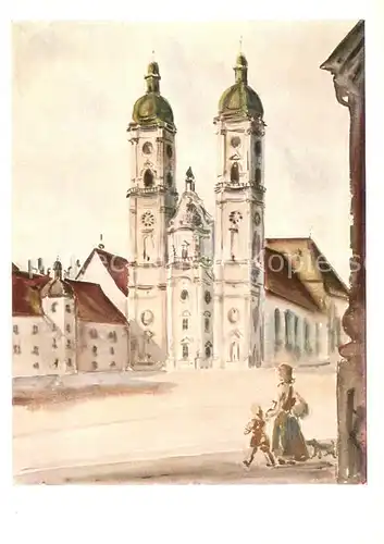 AK / Ansichtskarte St_Gallen_SG Kirche Kuenstlerkarte St_Gallen_SG