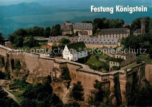 AK / Ansichtskarte Koenigstein_Oberpfalz Festung Koenigstein Elbsandsteingebirge Fliegeraufnahme Koenigstein_Oberpfalz