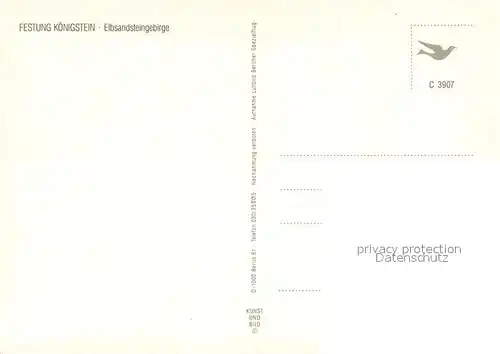 AK / Ansichtskarte Koenigstein_Oberpfalz Festung Koenigstein Elbsandsteingebirge Fliegeraufnahme Koenigstein_Oberpfalz