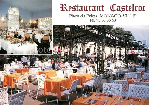 AK / Ansichtskarte Monaco Restaurant Castelroc Gastraum Terrasse Monaco