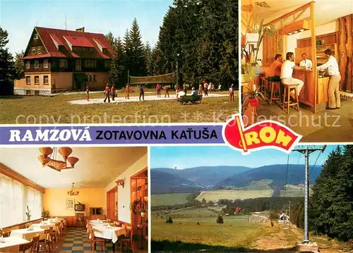AK / Ansichtskarte Ramzova Zotavovna ROH Katusa lezi v Ramzovskem sedle ktere je idealnim vychodistem na hreben Na Serak vede nova lanova draha Ramzova