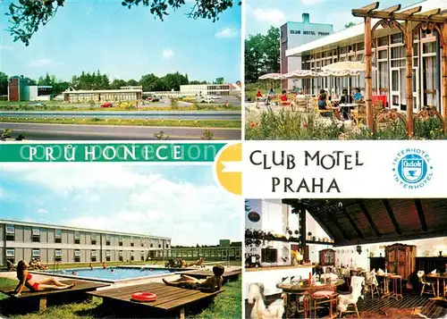 AK / Ansichtskarte Pruhonice Club Motel Praha Pool Gastraum Terrasse Pruhonice