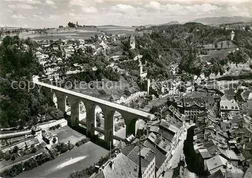 AK / Ansichtskarte Fribourg_FR Schoenberg Pont de Zaehringen et Pont suspendu Fribourg FR