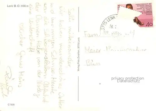 AK / Ansichtskarte Lenk_Simmental Hotel Skipiste Seilbahn Panorama Lenk Simmental