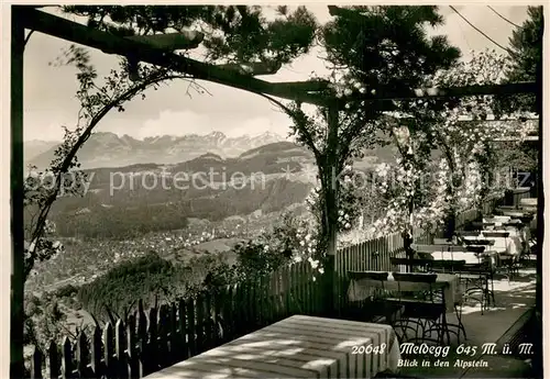 AK / Ansichtskarte Meldegg_Walzenhausen_AR Blick in den Alpstein Meldegg_Walzenhausen_AR