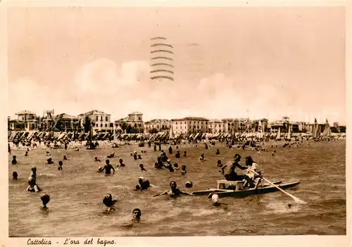 AK / Ansichtskarte Cattolica__Provincia_Rimini La Regina dell Adriatico La spiaggia  