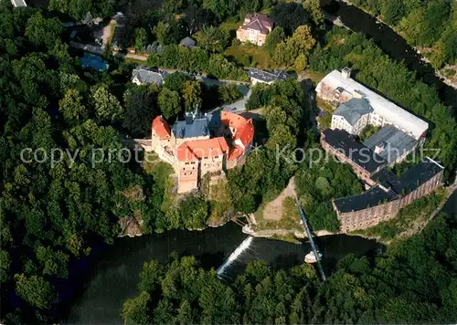 AK / Ansichtskarte Kriebstein Burg Kriebstein im Zschopautal Fliegeraufnahme Kriebstein