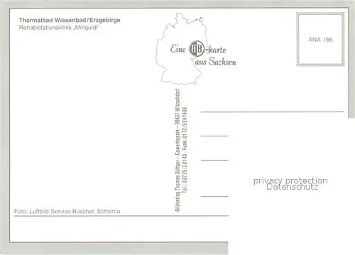 AK / Ansichtskarte Wiesenbad Rehaklinik Miriquidi Fliegeraufnahme Wiesenbad