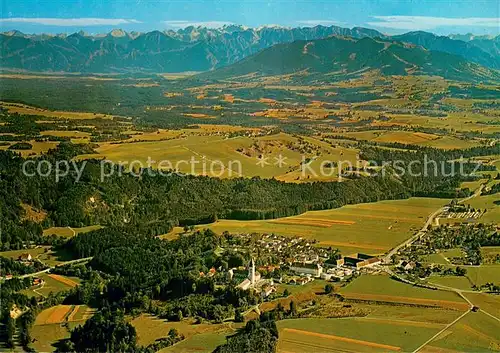 AK / Ansichtskarte Rottenbuch_Inn Fliegeraufnahme mit Hoernle Ester und Karwendelgebirge Rottenbuch Inn