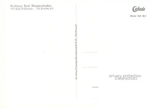 AK / Ansichtskarte Bad_Westernkotten Kurhaus Erholungsheim Saline Wintergarten Bad_Westernkotten