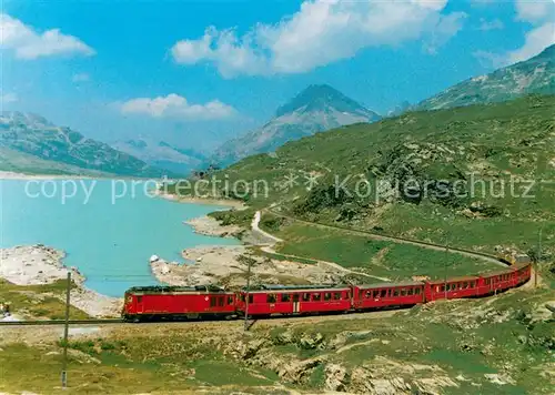 AK / Ansichtskarte Eisenbahn Bernina Ospizio Eisenbahn