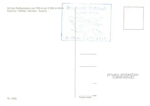 AK / Ansichtskarte Zahnradbahn Kolbnitz Moelltal Laernten Austria 