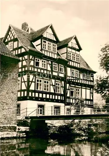 AK / Ansichtskarte Erfurt Serie Historische Bauten Wohnhaus Zu den kleinen Fischen und dem Roten Hirsch 17. Jhdt. Fachwerkhaus Erfurt
