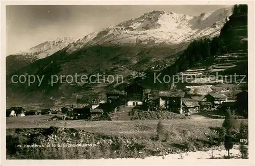 AK / Ansichtskarte Hauderes_Les_VS et le Sasseneirx 