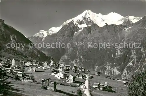 AK / Ansichtskarte Graechen_VS mit Weisshorn und Bishorn Graechen_VS